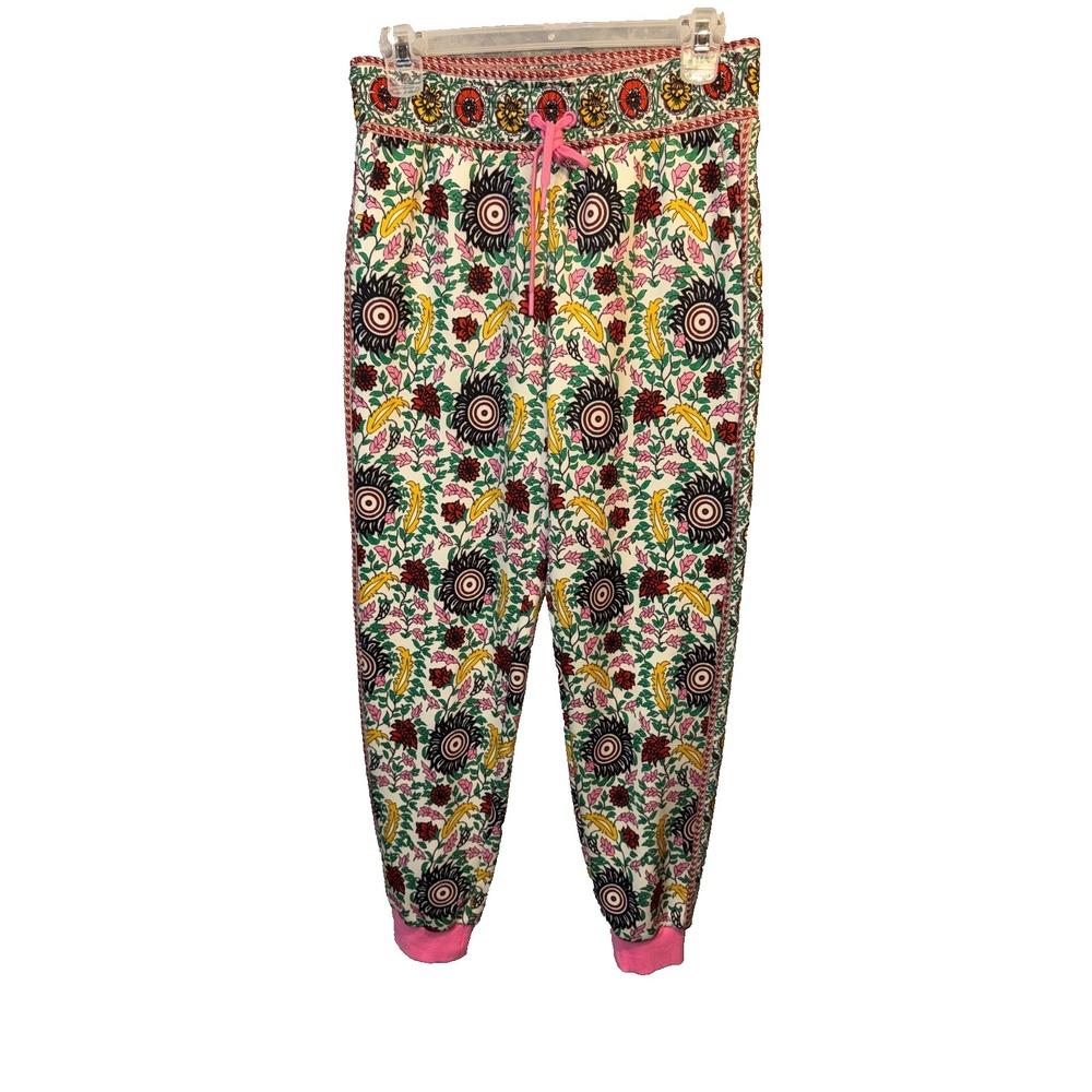 ALICE + OLIVIA Floral Polyester Jogger Track Pants Pockets Size S/P multicolor